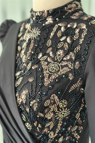 Regina Tesettür Abiye Gold