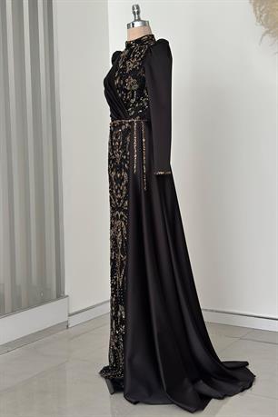 Regina Tesettür Abiye Gold