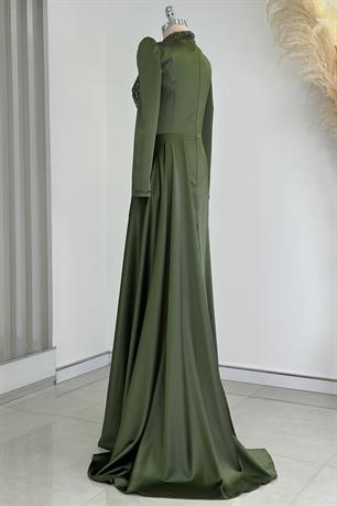 Regina Tesettür Abiye Haki