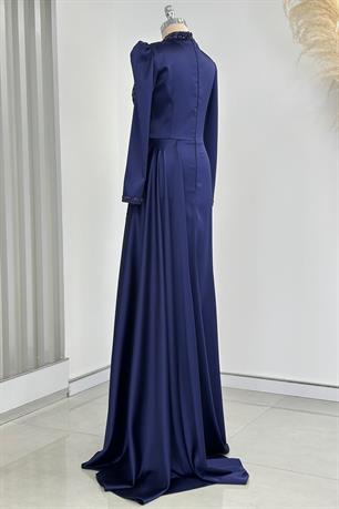 Regina Tesettür Abiye Lacivert