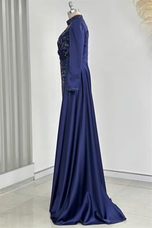 Regina Tesettür Abiye Lacivert