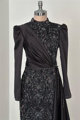 Regina Tesettür Abiye Lila