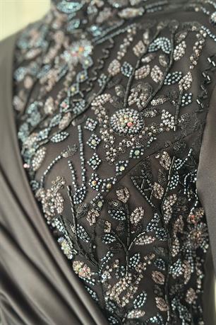 Regina Tesettür Abiye Lila