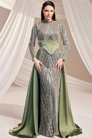 Royal Tesettür Abiye Haki