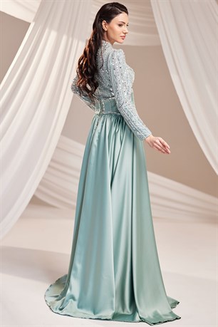 Royal Tesettür Abiye Mint