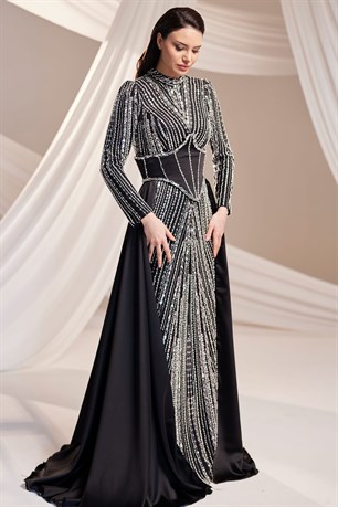 Royal Tesettür Abiye Siyah