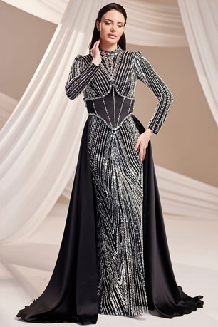 Royal Tesettür Abiye Siyah