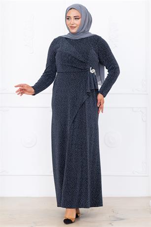 Roza Tesettür Abiye Antrasit
