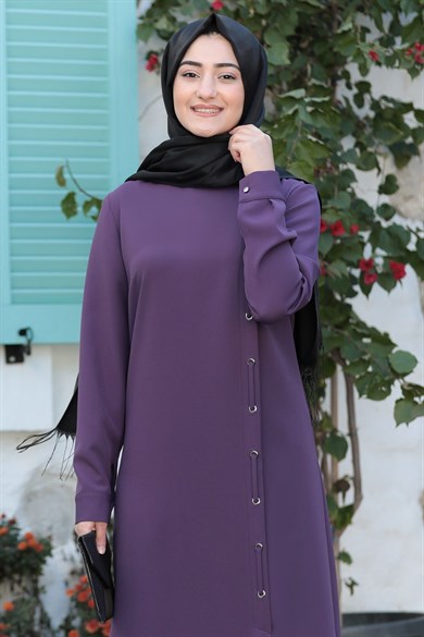 Rümeysa Tesettür Takım Mor