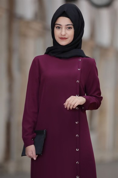 Rümeysa Tesettür Takım Mürdüm