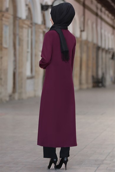 Rümeysa Tesettür Takım Mürdüm