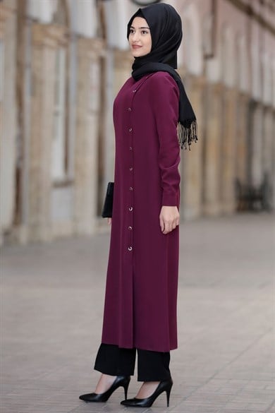 Rümeysa Tesettür Takım Mürdüm