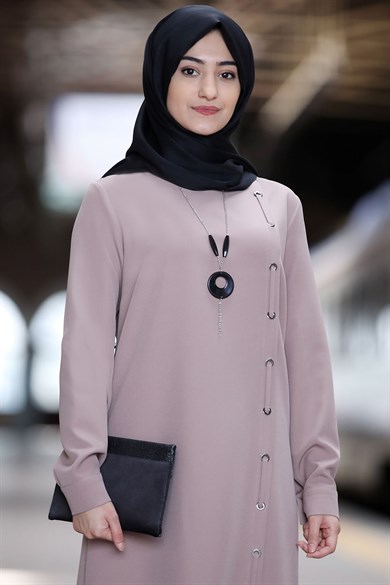 Rümeysa Tesettür Takım Vizon