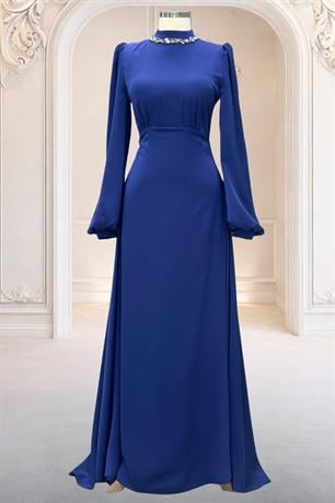 Rüya Tesettür Abiye Lacivert