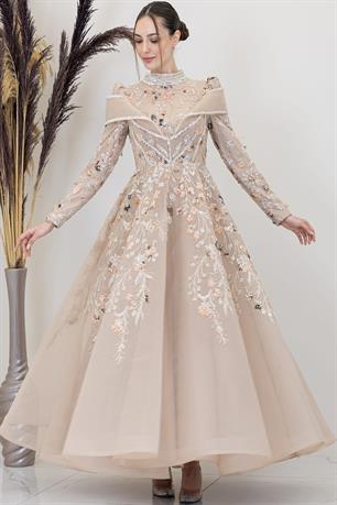 Safa Tesettür Abiye Gold