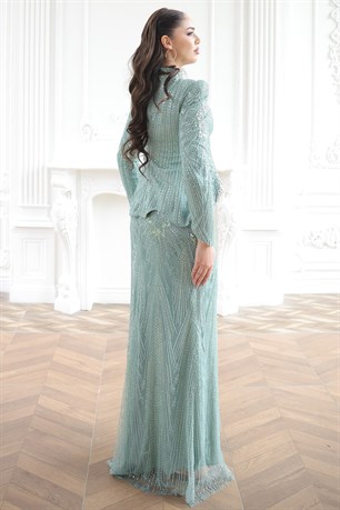 Safir Tesettür Abiye Mint