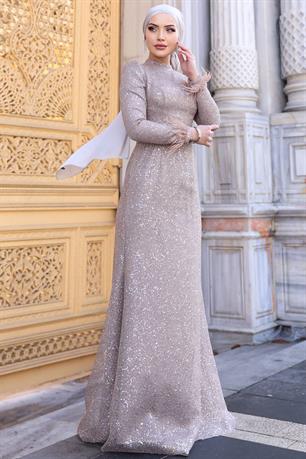 Sakura Tesettür Abiye Vizon