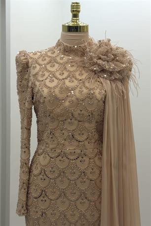 Saray Tesettür Abiye Gold