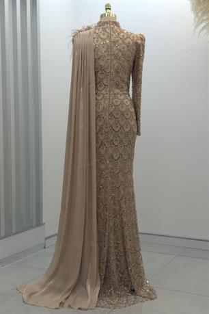 Saray Tesettür Abiye Gold