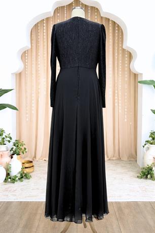 Sare Tesettür Abiye Siyah