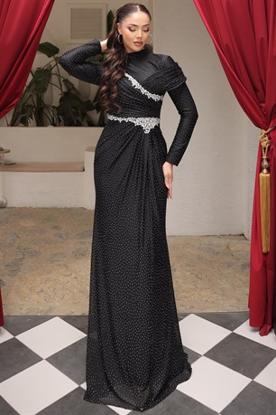 Selen Tesettür Abiye Siyah