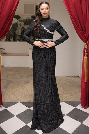 Selen Tesettür Abiye Siyah