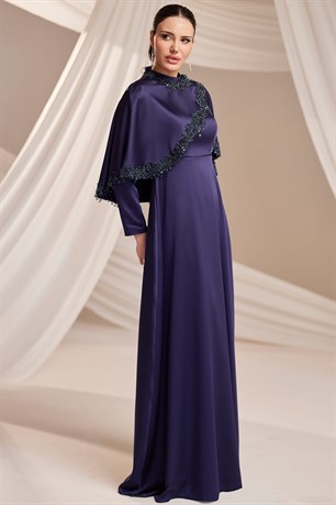 Sera Tesettür Abiye Lacivert