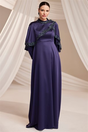 Sera Tesettür Abiye Lacivert