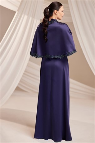 Sera Tesettür Abiye Lacivert