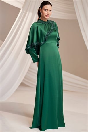 Sera Tesettür Abiye Zümrüt