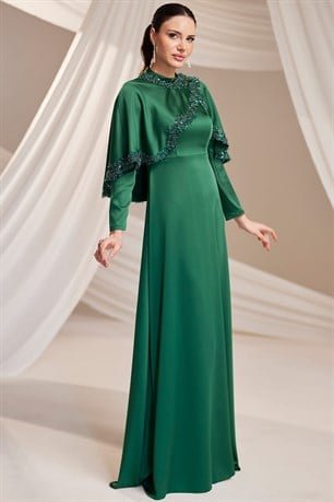 Sera Tesettür Abiye Zümrüt
