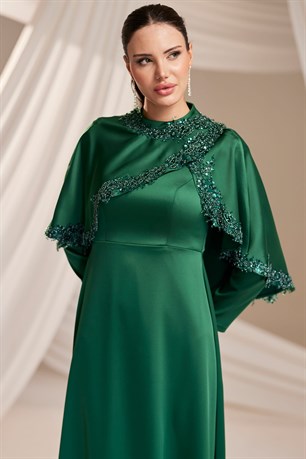 Sera Tesettür Abiye Zümrüt