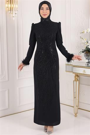 Sezen Tesettür Abiye Siyah