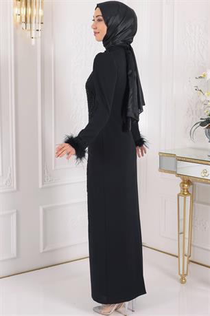 Sezen Tesettür Abiye Siyah