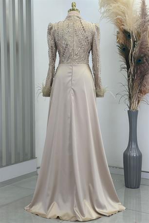 Sherry Tesettür Abiye Gold