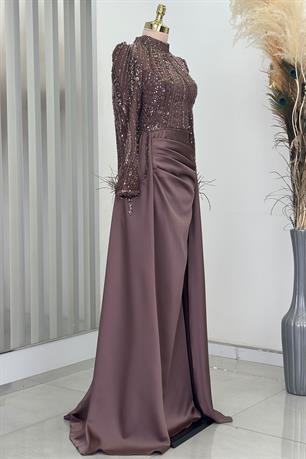 Sherry Tesettür Abiye Kahve