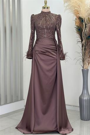 Sherry Tesettür Abiye Kahve