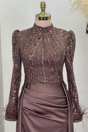 Sherry Tesettür Abiye Kahve