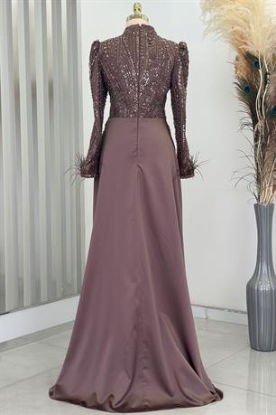 Sherry Tesettür Abiye Kahve