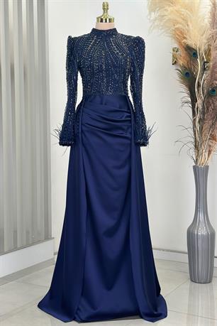 Sherry Tesettür Abiye Lacivert