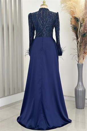 Sherry Tesettür Abiye Lacivert