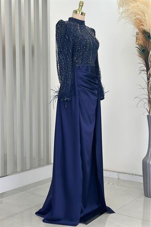 Sherry Tesettür Abiye Lacivert