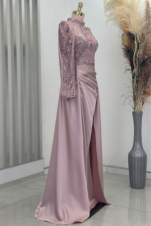 Sherry Tesettür Abiye Pudra