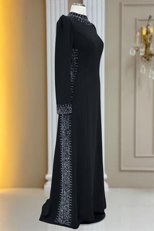 Sıla Tesettür Abiye Siyah