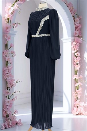 Sima Tesettür Abiye Siyah