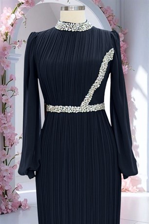 Sima Tesettür Abiye Siyah