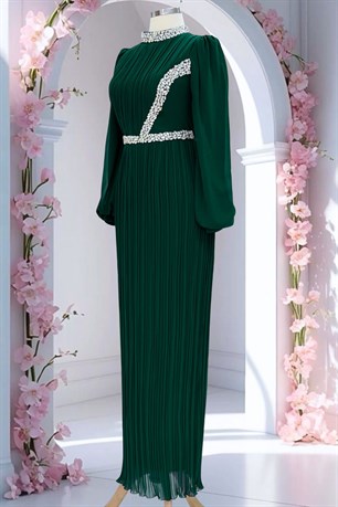 Sima Tesettür Abiye Zümrüt