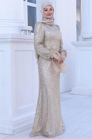 Şimal Tesettür Abiye Gold