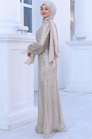 Şimal Tesettür Abiye Gold