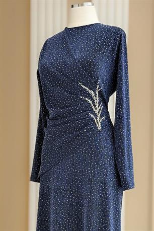 Simge Tesettür Abiye İndigo